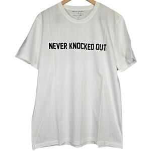 Spiritual Gangster X Kendall Toole "Never Knocked Out" Mens T-Shirt White XL NWT